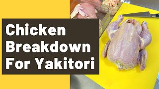 How To Breakdown Chicken For Yakitori Latest Edition [upl. by Ceil]