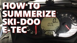 HOW TO SUMMERIZE SkiDoo ETec Oil Mode [upl. by Egroeg590]