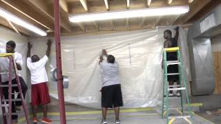 Building an Abatement Enclosure for Asbestos Lead Mold or Dust Control [upl. by Neehcas]