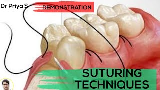 SUTURING TECHNIQUESDEMONSTRATION [upl. by Aro]