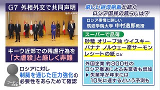 【中村逸郎氏の独自解説】経済制裁強まる「ロシア」国民の暮らしは？スーパーでquot砂糖quotやquotバナナquotなど品薄『レシートの紙』入らず営業できない店トルコへ避難動きも2022年4月8日 [upl. by Athenian20]