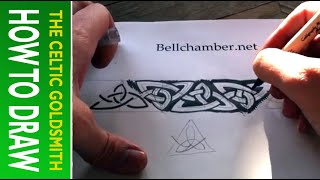 How to draw Celtic Knots 9  Border Triskele Pictish Stone Cross [upl. by Assenna373]