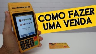 Como Vender na Maquininha de cartão Moderninha Pro do Pagseguro [upl. by Olotrab]