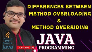 DIFFERENCES BETWEEN METHOD OVERLOADING AND OVERRIDING  JAVA PROGRAMMING [upl. by Levison]