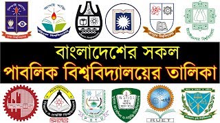 All Public University List in Bangladesh  বাংলাদেশের সকল পাবলিক বিশ্ববিদ্যালয়ের তালিকা [upl. by Seraphina]