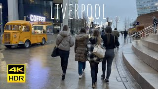 Liverpool UK 4KHDR Walking Tour  2021  Tourister Tours [upl. by Neysa35]