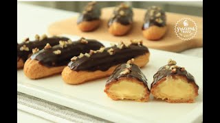 Easy Classic Chocolate Eclair Recipe [upl. by Homere]