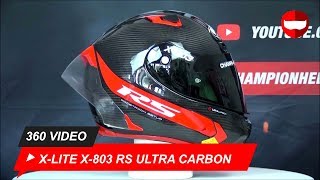 XLite X803 RS Ultra Carbon Hot Lap Red Full Face Helmet  ChampionHelmetscom [upl. by Gottwald]