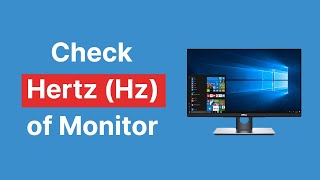 How to Check The Hertz Hz Of your Monitor [upl. by Assiluj]