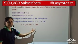 Linear Equations in one variable  Word Problems  Part 1  Class 8  CBSE  NCERT  ICSE [upl. by Orecul]