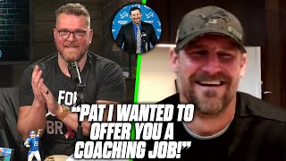 Lions HC Dan Campbell Offers Pat McAfee A Coaching Job [upl. by Ttoille]