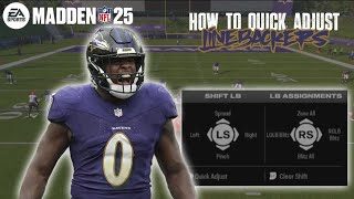 Madden 25 How to Quick Adjust  Linebackers [upl. by Ime260]