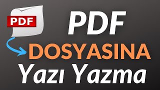 2021  PDF Dosyasına Yazı Yazma  Not Alma [upl. by Srevart]