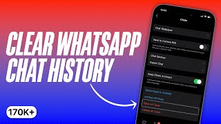 How to Clear WhatsApp Chat History on iPhone [upl. by Teodoro30]