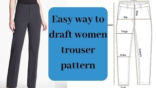 Women trouser  Learn how to make womens trouser DETAILED [upl. by Cyprian]