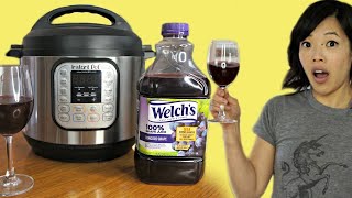 Instant Pot WINE  grape juice to wine  FERMENTED [upl. by Tselec379]