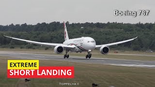 Extreme short landing Boeing 787 [upl. by Fianna]