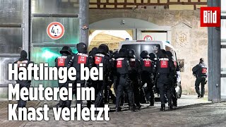 Gefängnismeuterei Polizei stürmt Knast in Thüringen  JVA Untermaßfeld [upl. by Merrell]