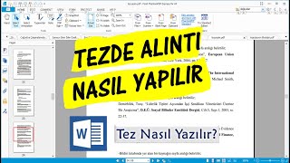 Tezde Alıntı Nasıl Yapılır I Dolaylı Doğrudan Kaynak Gösterimi [upl. by Mile]