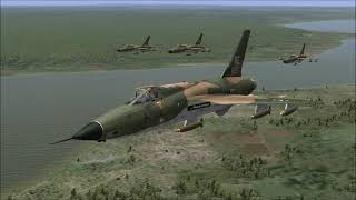 IL2 1946  Republic F105D Thunderchief bombing mission over Vietnam [upl. by Hulbig]