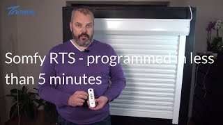 How to program a Somfy RTS motor in less than 5 minutes [upl. by Aneehsit]