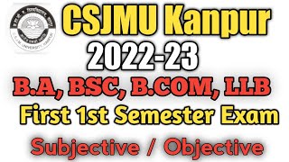 CSJM KANPUR UNIVERSITY NEW EXAM SCHEDULE 202223  csjmu new annual exam notice [upl. by Sucam782]