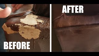 How To Fix Peeling Leather  Bonded  Blended Quick amp Easy [upl. by Suirauqram]