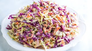 Easy Creamy Coleslaw Recipe [upl. by Clift]