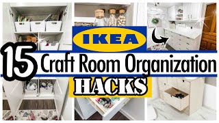 15 IKEA HACKS 🟡 For Your Craft Room [upl. by Nywrad127]