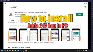 How To Install adda247 App In Pc [upl. by Ylrrad]