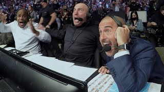 UFC 261 Commentator Booth Reactions [upl. by Aracaj]