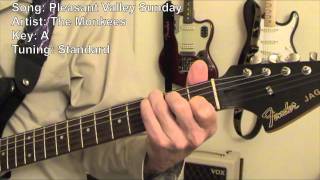 Pleasant Valley Sunday  Guitar Lesson [upl. by Bhayani627]